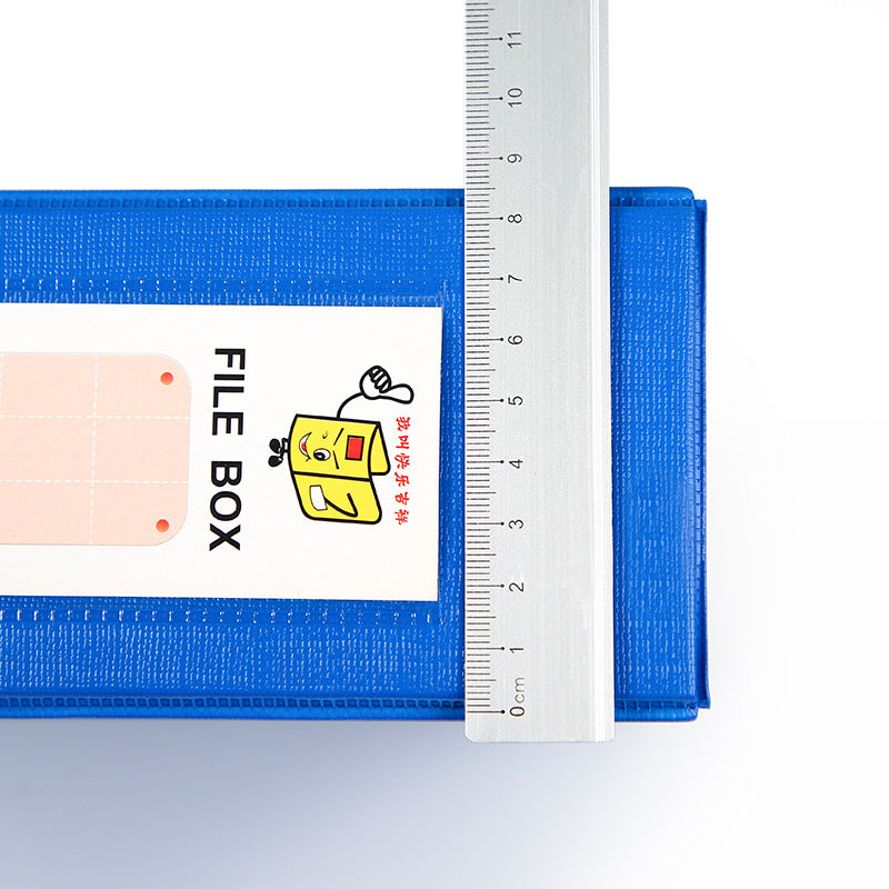 A4 file box 88mm magnetic buckle file box thickened PVC data box 3.5 inch plastic storage and accounting voucher box