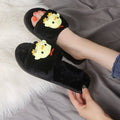 Cute cartoon girl's fuzzy slippers - new autumn 2024 collection, korean style fashion, student casual cotton slippers