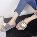 Cute cartoon girl's fuzzy slippers - new autumn 2024 collection, korean style fashion, student casual cotton slippers