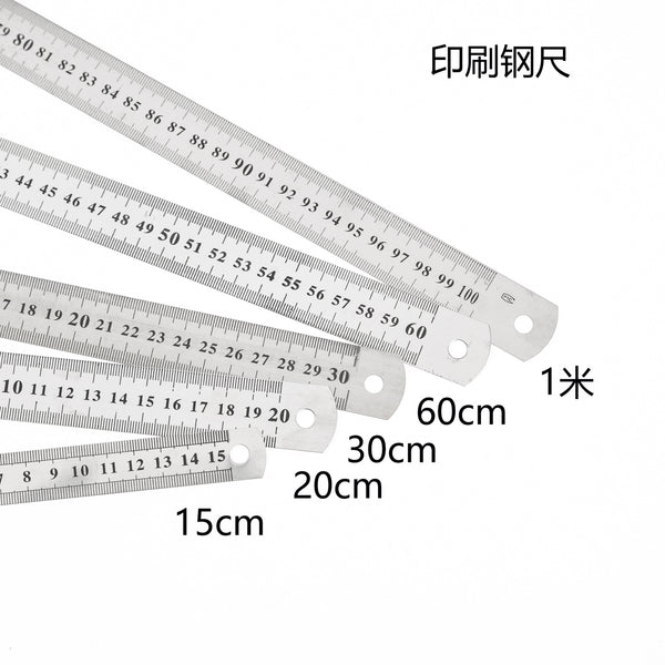 Stainless steel ruler 150MM -1000MM double-sided scale ruler steel ruler art 0.5-0 thickness 1 meter
