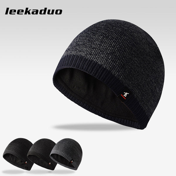 Manufacturer wholesale velvet flower thread hat, winter outdoor warm hat wool hat men's color matching wool knitted hat