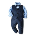 Insfall and winternew arrivalchildren's printing shirt vest pants three-piece set british style suit wholesale