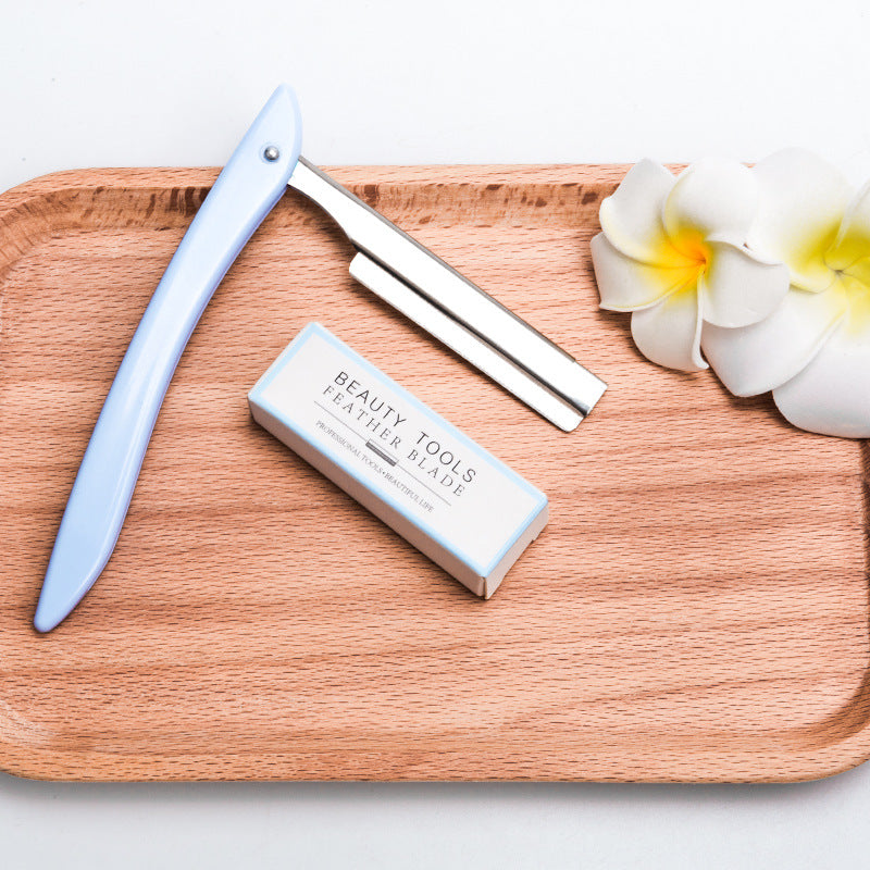 Ready-to-ship wholesale folding eyebrow razor with 10 replacement blades included. perfect for shaping eyebrows and trimming hair. a must-have beauty tool