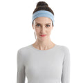 High-elasticity sports headband for women - solid color, four-needle six-line stitching, classic yoga headband, professional outdoor fitness headband
