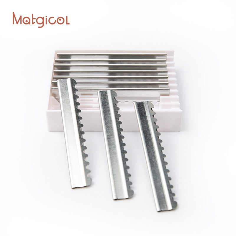 Matgicol black box 10-piece hair cutting blade set - professional barber shop hairdressing blades, single-sided stainless steel, wholesale