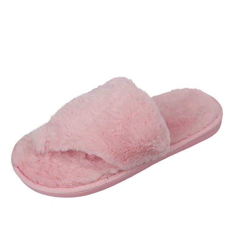 Fall and winternew arrival cotton slippers women's casual flip-flop stuffed slippers cross-border flat bottom herringbone cotton slippers factory direct supply