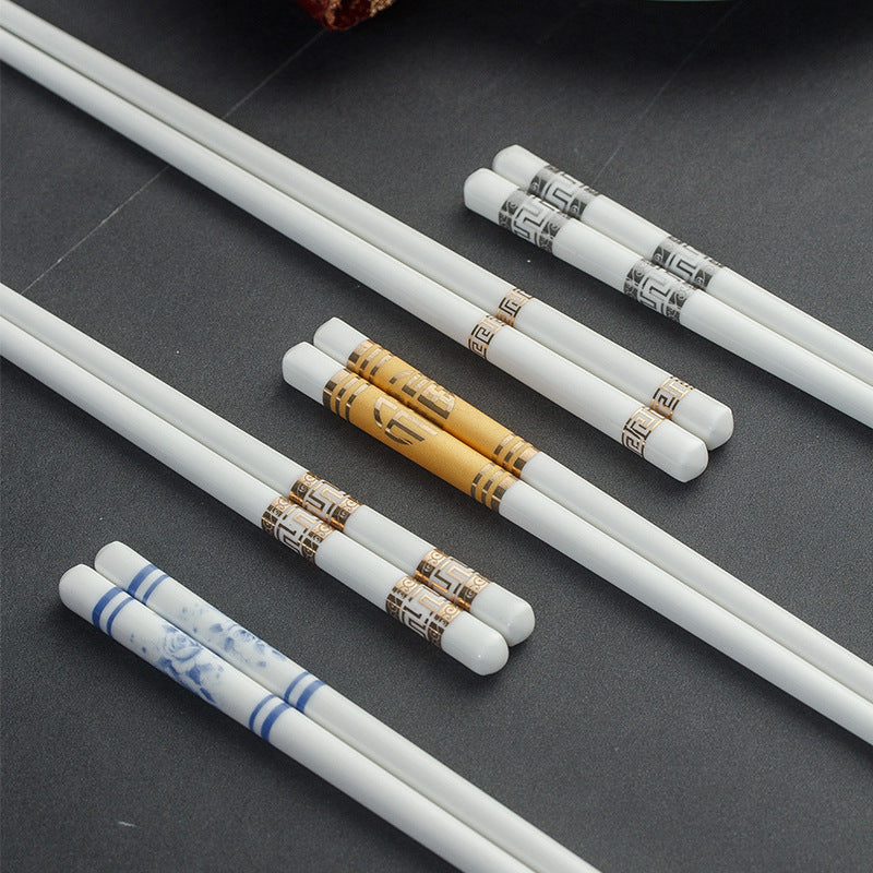 Luxury ceramic chopsticks gift set - high-temperature resistant, non-slip chopsticks for home use - tableware gift set - factory wholesale