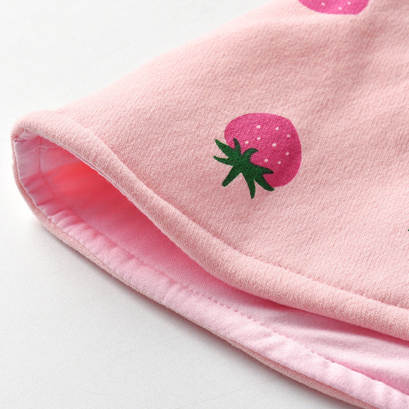 Children's outwearfall and winter baby cloak baby outing quilt girl shawl kids bath towel cloak flower printing