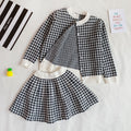 spring/autumn girls' knitted sweater set - fashionable sweater dress with bow detail, two-piece outfit - direct from the manufacturer