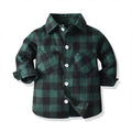 children's clothing spring & fallnew arrival boys double flap pocket pantslong sleevescardiganplaid lapel kids shirtshirt