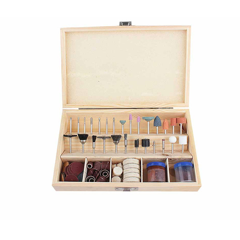 Electric grinding set, household combination tools, wooden box electric grinding accessories 100PC electric grinding special, rod diameter 3MM
