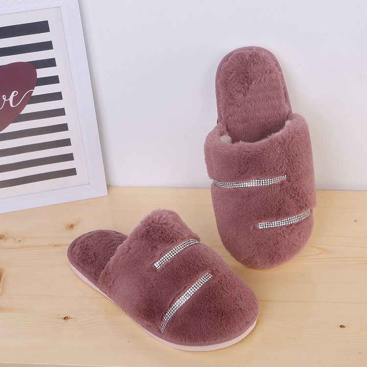 2024 winter new women's cotton slippers, home couple cotton slippers, indoor faux rabbit fur slippers, full coverage cotton slippers - direct from the manufacturer