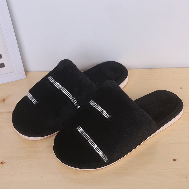 2024 winter new women's cotton slippers, home couple cotton slippers, indoor faux rabbit fur slippers, full coverage cotton slippers - direct from the manufacturer