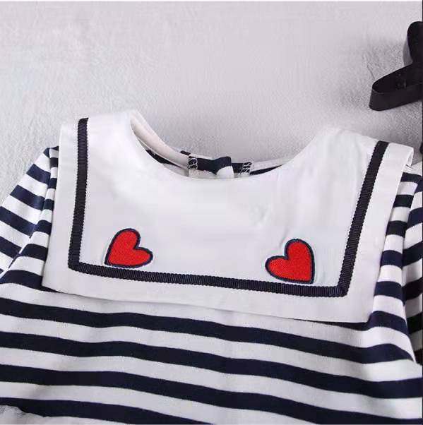 Girls' spring and autumn dress - new children's fashion dress for little girls - kids' baby princess dress - striped tulle skirt