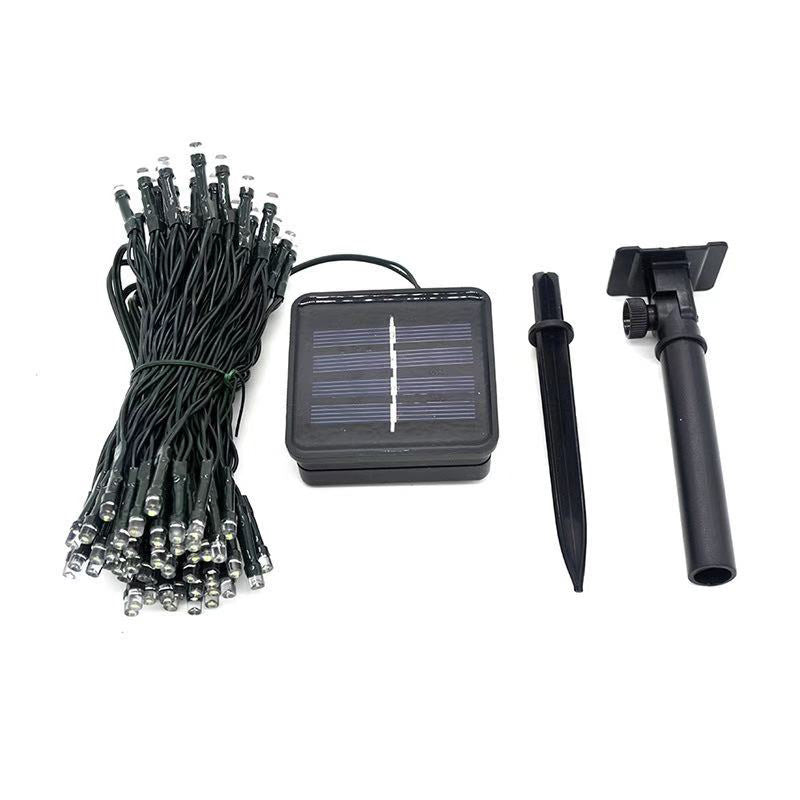 LED solar light string outdoor flower shape flashing light Christmas garden decoration simulation peach blossom light string wholesale