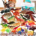 Dinosaur toy tyrannosaurus rex model set, plastic 4-piece animal set, ages 5+, little dinosaur for boys, children's educational toy