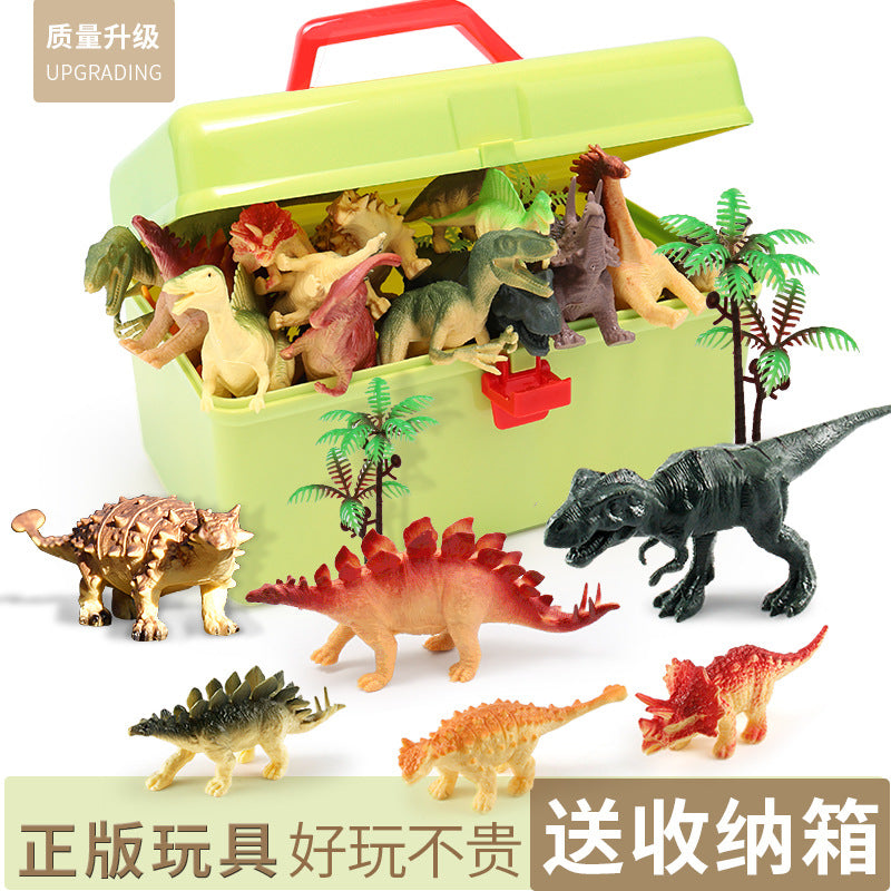 Dinosaur toy tyrannosaurus rex model set, plastic 4-piece animal set, ages 5+, little dinosaur for boys, children's educational toy