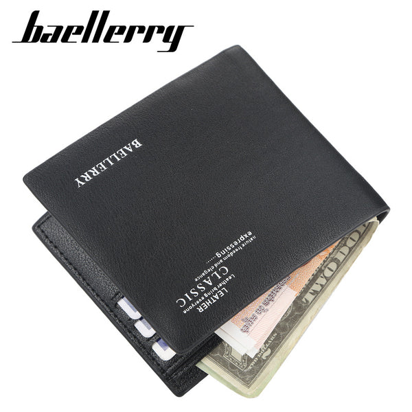 Baellerry men's short wallet new ultra-thin horizontal multi-card ID card bag card holder wallet