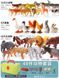 Dinosaur toy tyrannosaurus rex model set, plastic 4-piece animal set, ages 5+, little dinosaur for boys, children's educational toy