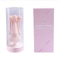 Portable mini makeup brush set - includes foundation, powder, blush, and eyeshadow brushes - all-in-one makeup brush organizer