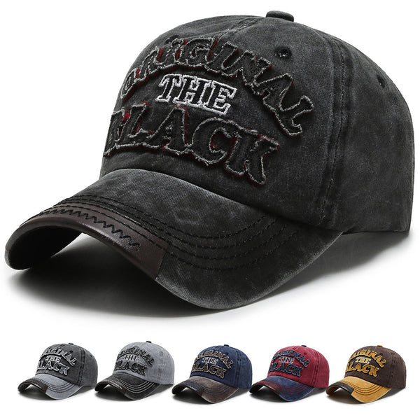 Cross-border new hats, women's European and American washed labels, baseball caps, men's autumn and winter peaked hats, outdoor shading and sun protection hats