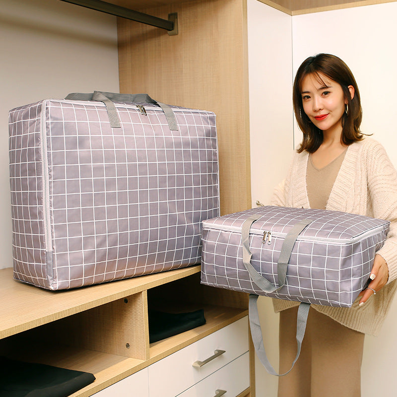 Oxford cloth quilt storage bag household large capacity thickened duffel bag clothes finishing moving bag customization
