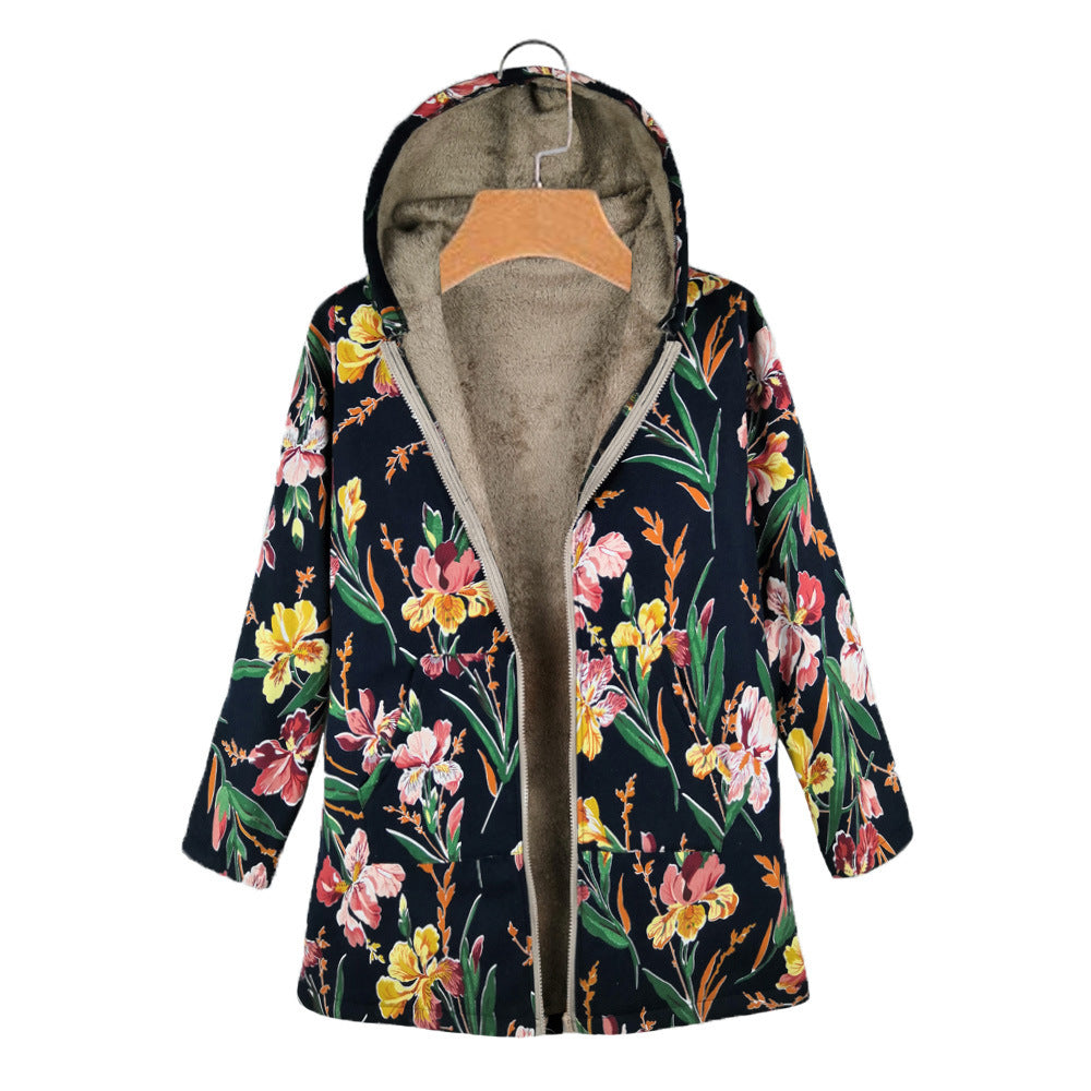 Ebay best selling cotton clothing women's cotton and linen hooded outwearsweatshirtstuffed cross-border new arrivalprintingtops women's clothing