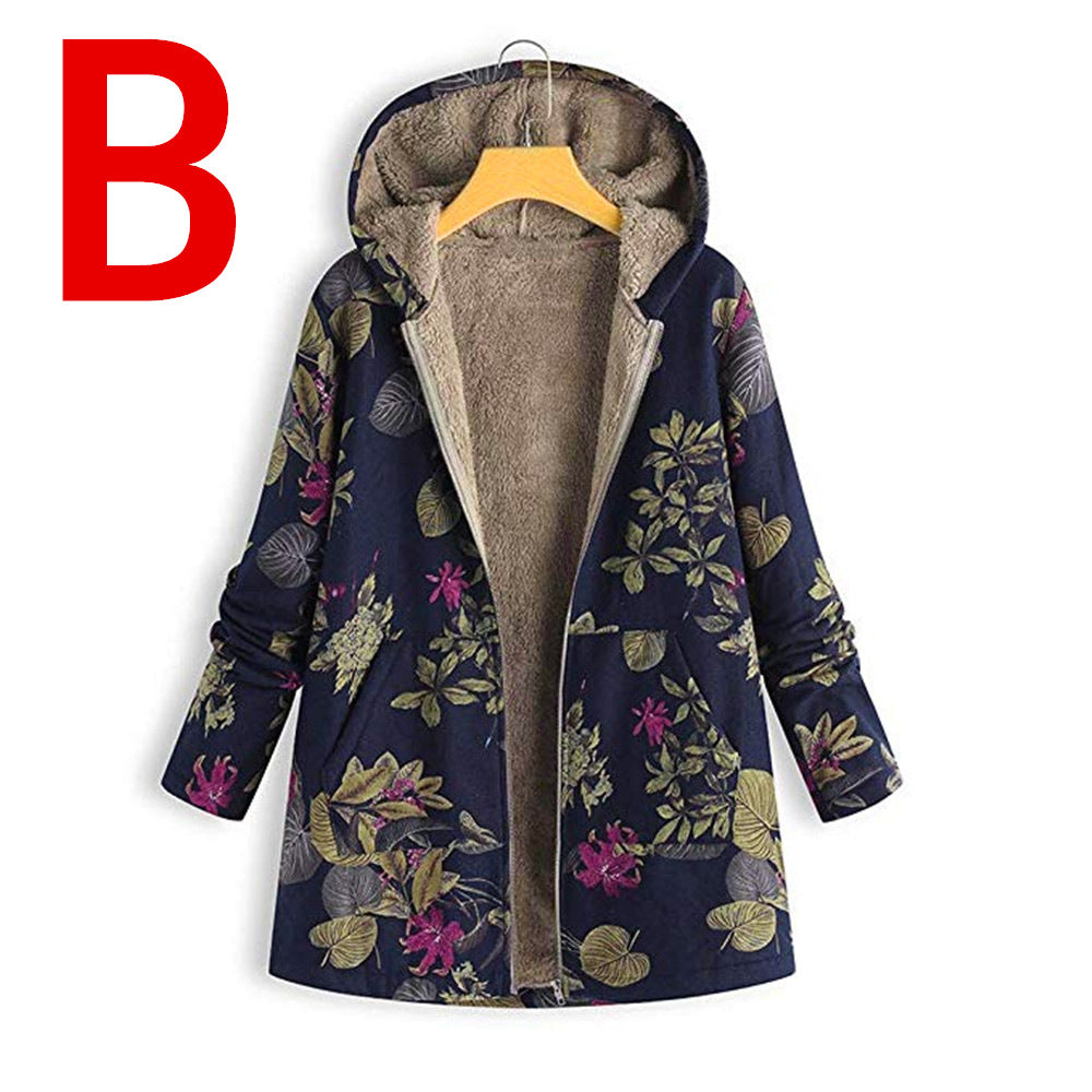 Ebay best selling cotton clothing women's cotton and linen hooded outwearsweatshirtstuffed cross-border new arrivalprintingtops women's clothing