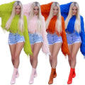 Wish  hot selling european and american women's fall/winter sweater cardigan fashion handmade tassel knitted pullover sweater