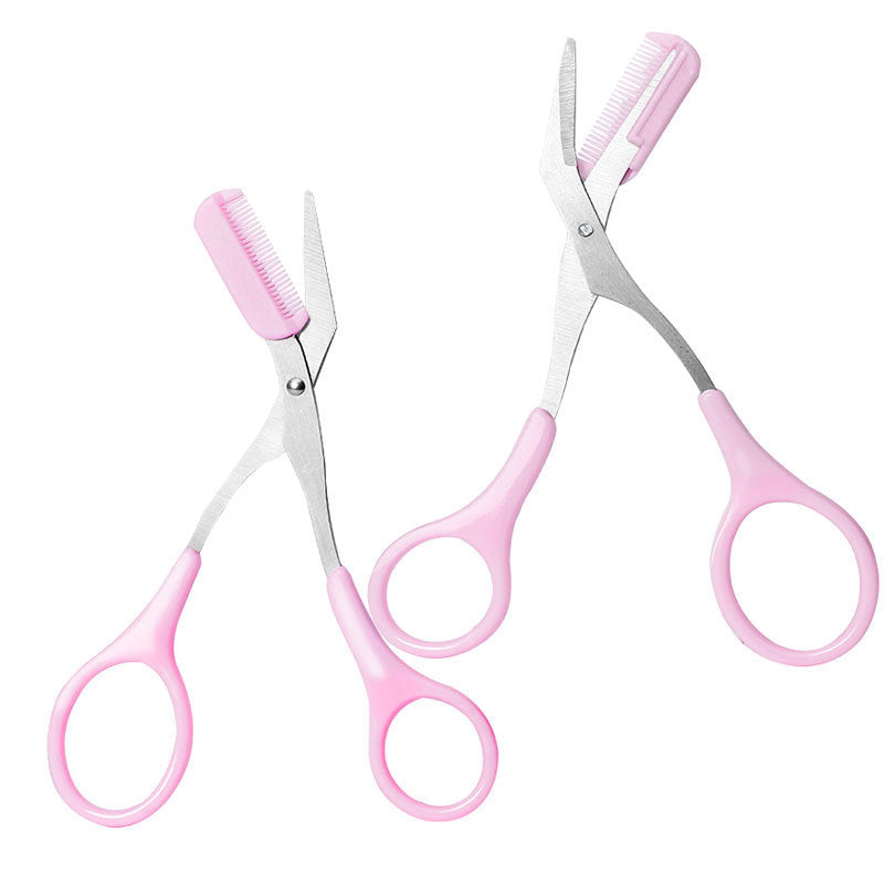 Ready-to-ship eyebrow trimming scissors with eyebrow comb, small comb, makeup scissors, eyebrow scissors with comb, beginner stainless steel tool, in stock