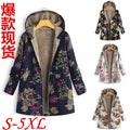 Ebay best selling cotton clothing women's cotton and linen hooded outwearsweatshirtstuffed cross-border new arrivalprintingtops women's clothing