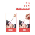 Stainless steel double-ended earwax removal tool with flexible massage tip - ear cleaning kit