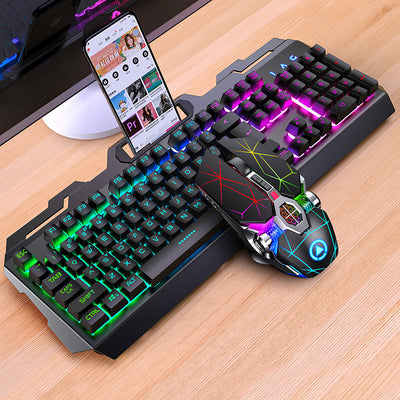 Silver sculpt gaming keyboard, mouse, and headset 3-piece set - mechanical feel keyboard and mouse combo - amazon private label wholesale