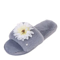 2024 fall/winter new arrivals: floral faux rabbit fur plush cotton slippers - soft sole, open-toe, fluffy slippers for women - dropshipping available