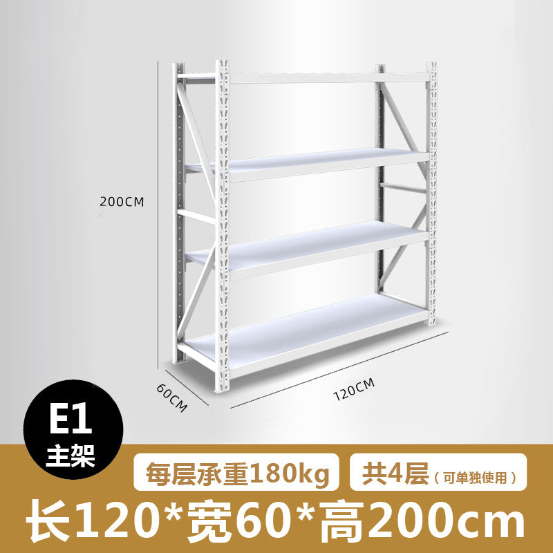 Shelf Warehouse Shelf White Light Shelf Four-layer E-commerce Display Shelf Iron Shelf Storage Shelf Storage