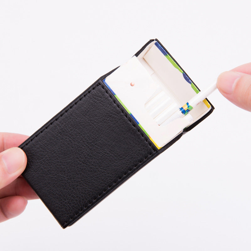 Factory direct sales spot metal cigarette case business gift cigarette case whole box fine cigarette bag cigarette case women's leather cigarette case