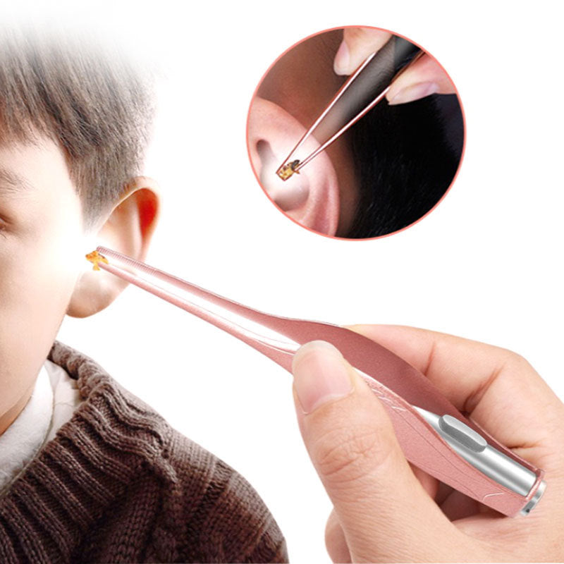 Manufacturer's children's luminous ear scoop ear picking tool visual ear scoop luminous earwax tweezers suit