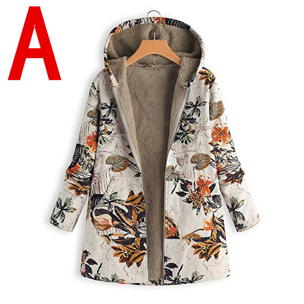 Ebay best selling cotton clothing women's cotton and linen hooded outwearsweatshirtstuffed cross-border new arrivalprintingtops women's clothing