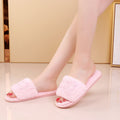Fall and winternew arrivalcotton slippers for women heattechthick sole one-word fur slippers pearl family home floor cotton slippers wholesale