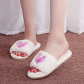 2024 autumn/winter fuzzy slippers for women - cute heart-shaped fuzzy outdoor slides, fresh & chic flat one-strap slides, trendy ins style