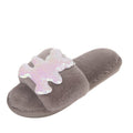 2024 autumn/winter new collection: women's fashionable casual one-strap slippers - plush suede bear design