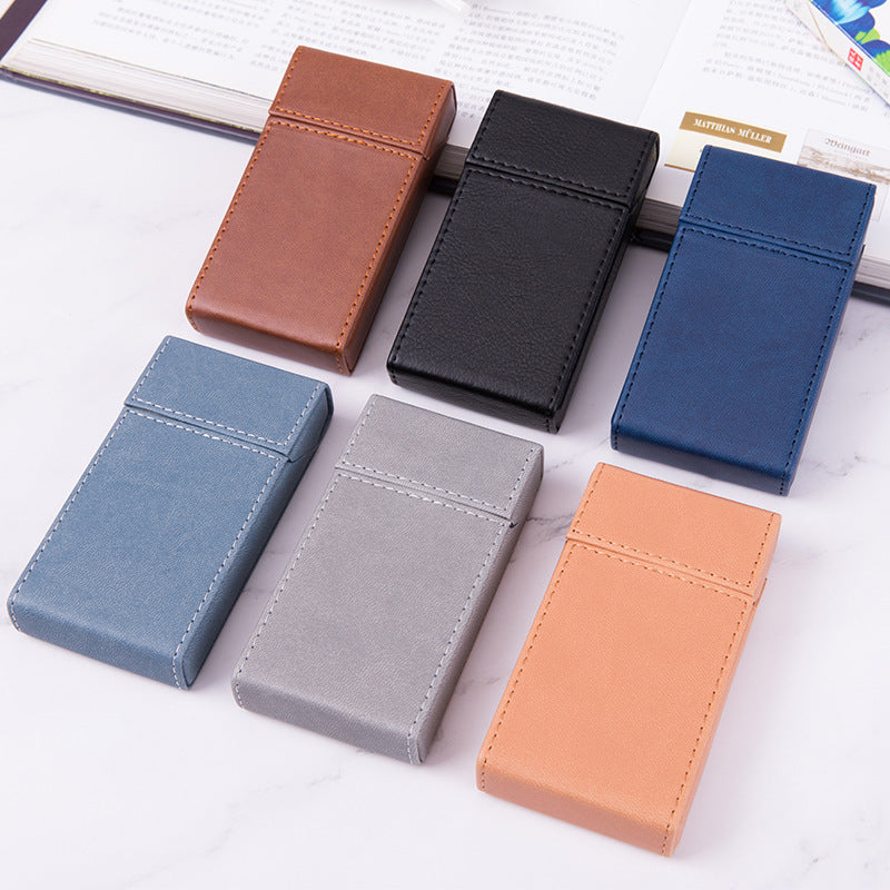 Factory direct sales spot metal cigarette case business gift cigarette case whole box fine cigarette bag cigarette case women's leather cigarette case