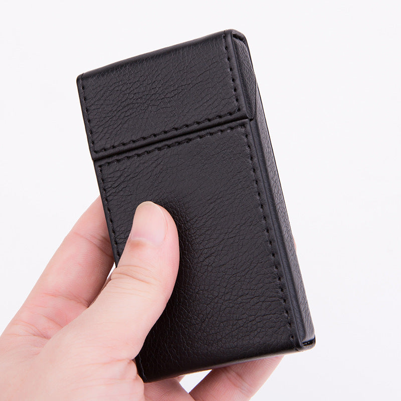 Factory direct sales spot metal cigarette case business gift cigarette case whole box fine cigarette bag cigarette case women's leather cigarette case