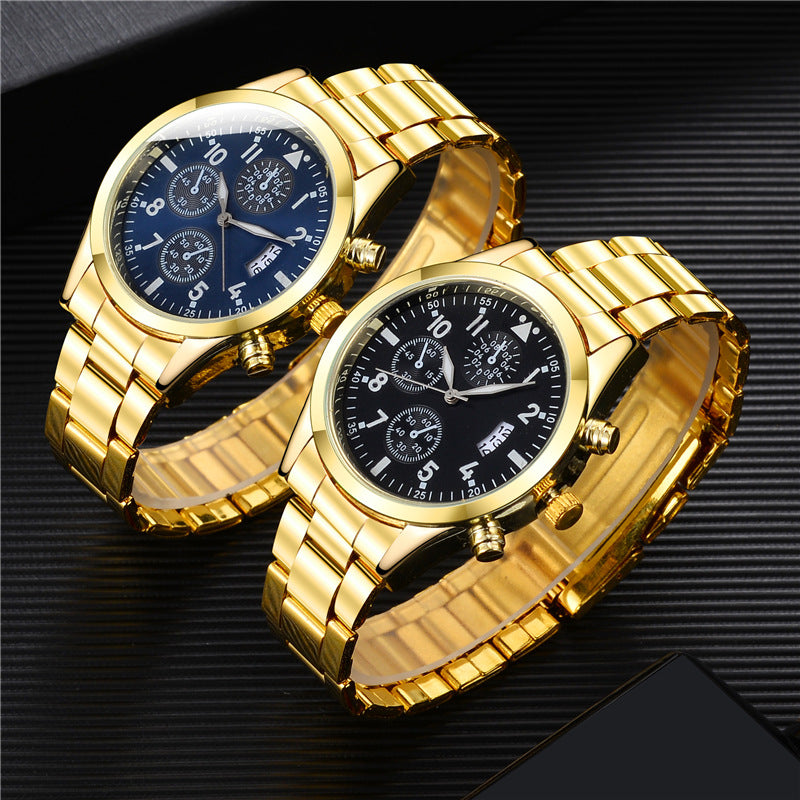 Factory direct aliexpress luminous quartz watch - business casual fashion men's watch with large dial and strap