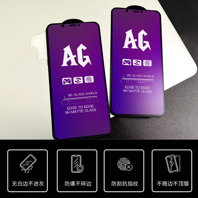 Suitable for iphone 13 matte tempered glass screen protector, also compatible with iphone 8x/7p/6s full coverage glass ag mobile phone screen protector
