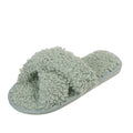 Autumn winter home candy color outdoor one-line furry slippers women open toe slippers home cotton slippers women's hair