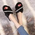 Women's shoes 2024 new korean style fuzzy slippers women's outdoor wear popular fashion pearl chic trendy shoes flat bottom sandals