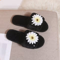 2024 fall/winter new arrivals: floral faux rabbit fur plush cotton slippers - soft sole, open-toe, fluffy slippers for women - dropshipping available