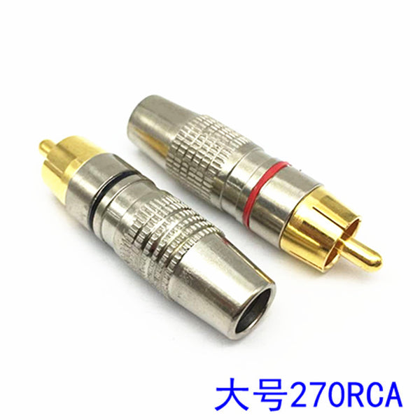 Large RCA male welded lotus head audio & video plug RCA plug AV surveillance video head connector