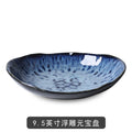 Creative kiln-turned ceramic tableware special-shaped plate high-end hotel dinner plate snack plate bowl chopsticks for home dish plate fruit plate